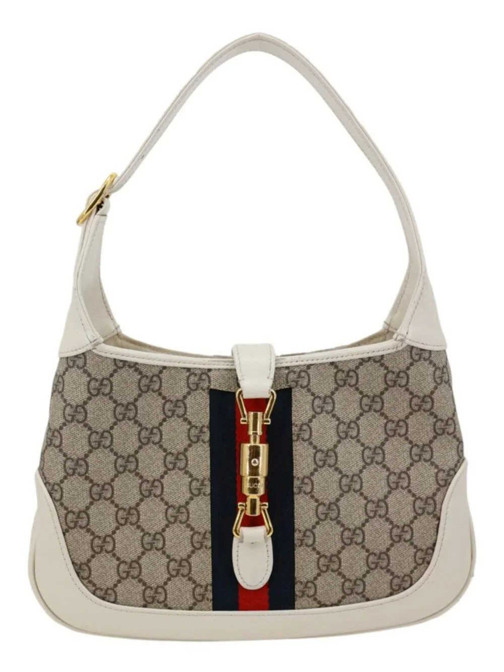 Gucci  Jackie 1961 Small GG Supreme Canvas Hobo Bag Beige 636706